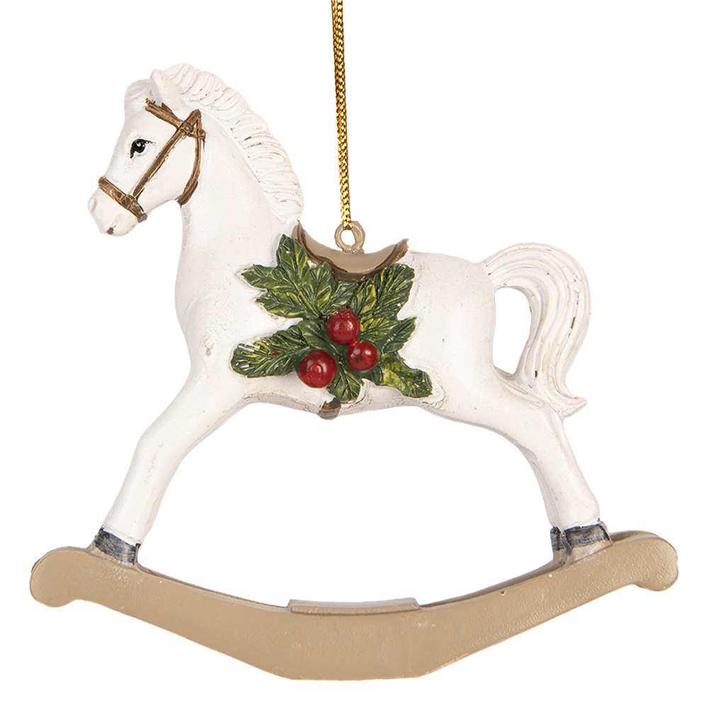 [6PR5903] Decoratie hanger hobbelpaard 12x4x11 cm