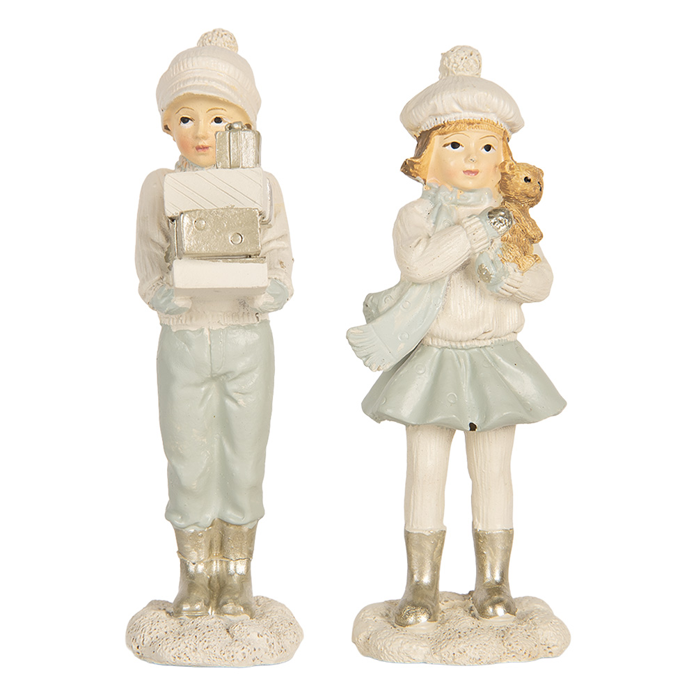 [6PR5917] Decoratie kinderen (set van 2) 5x4x11 cm