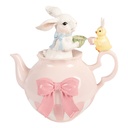 Decoration Rabbit White Pink 20x14x20 cm