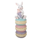Decoration Rabbit White Pink 7x7x20 cm