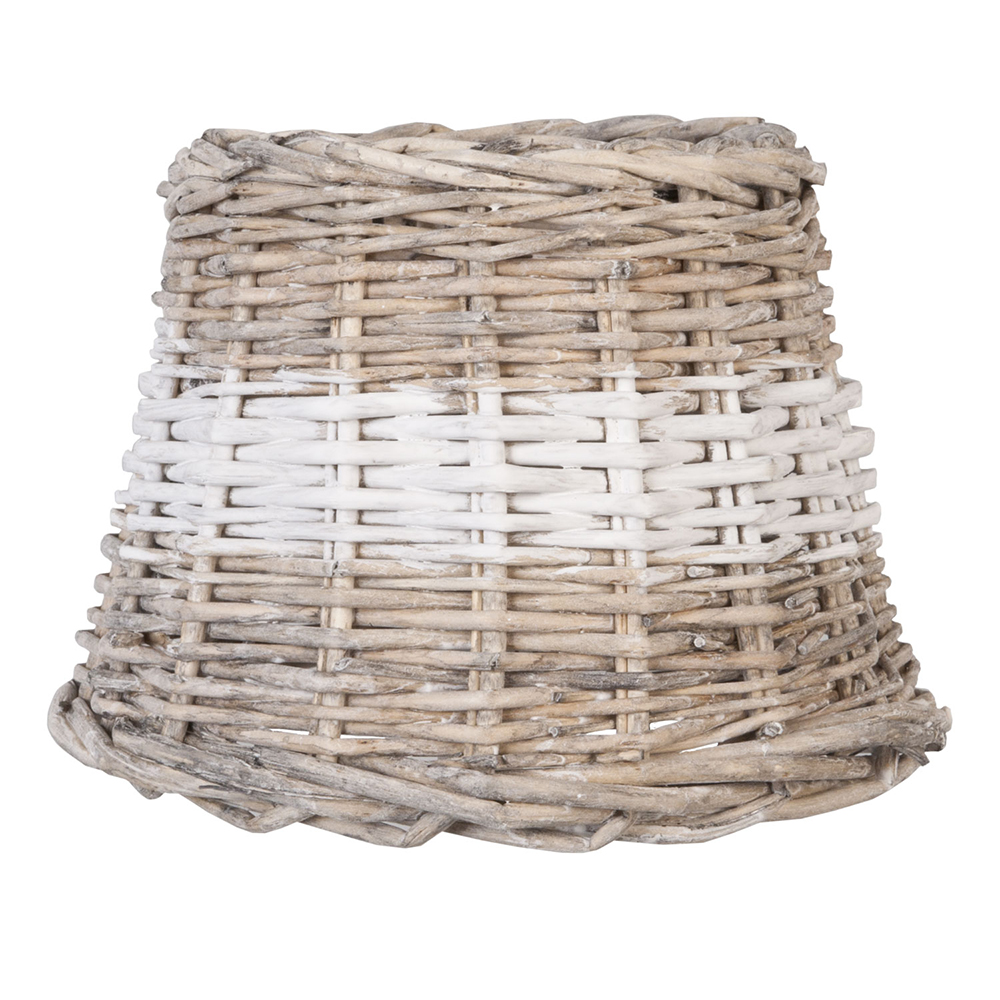 [6RO0063BW] Lampenkap band wit Ø 20x15 cm / E27