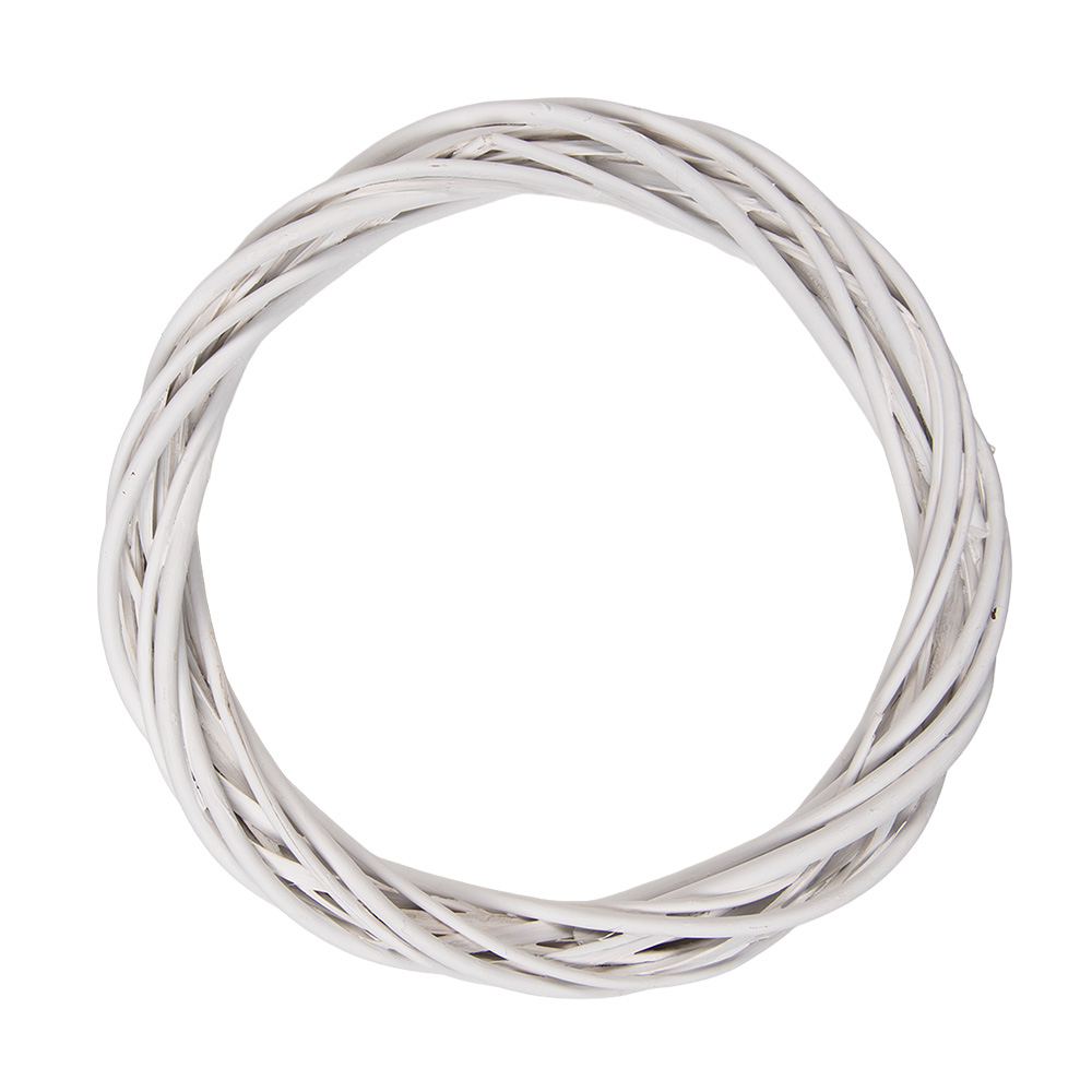 [6RO0603MW] Decoration Couronne Blanc Ø 30x4 cm