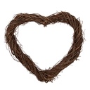 Decoration Kranz Herz Braun 30x30x3 cm