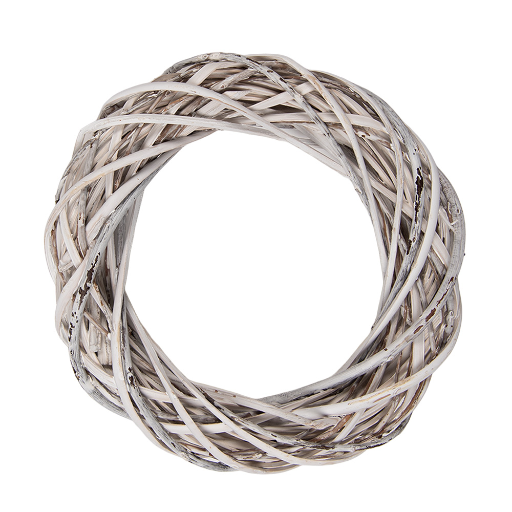 [6RO0610SW] Decoration Couronne Blanc Ø 20x4 cm