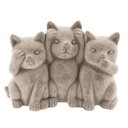 Decorazione Gatto Grigio 22x10x16 cm