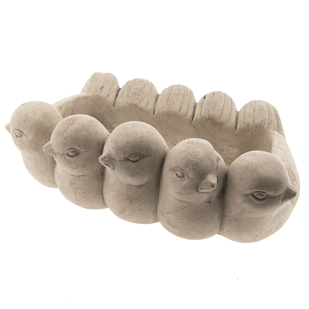 [6TE0204] Bloempot vogels 31x19x11 cm