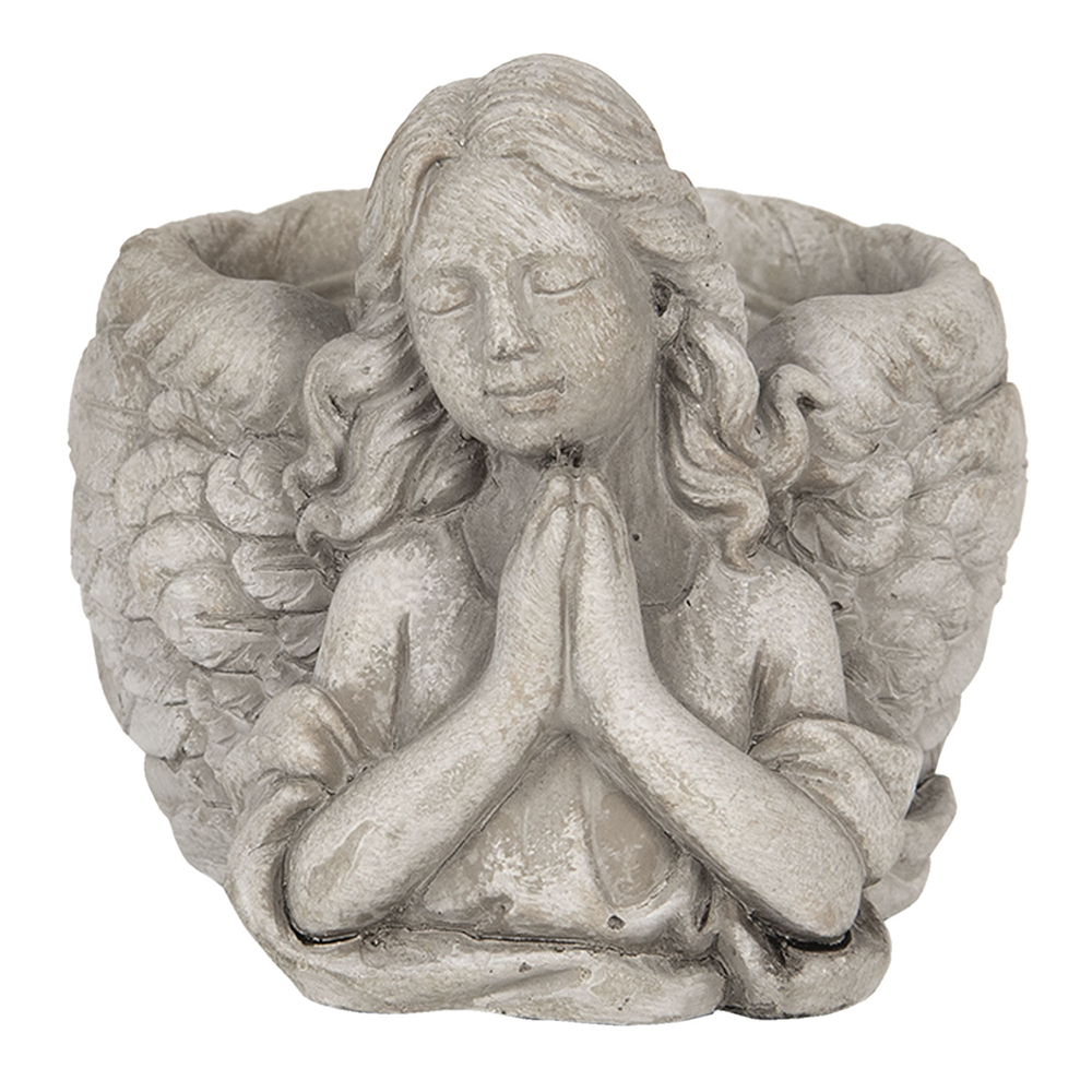 [6TE0282S] Bloempot engel 16x13x12 cm