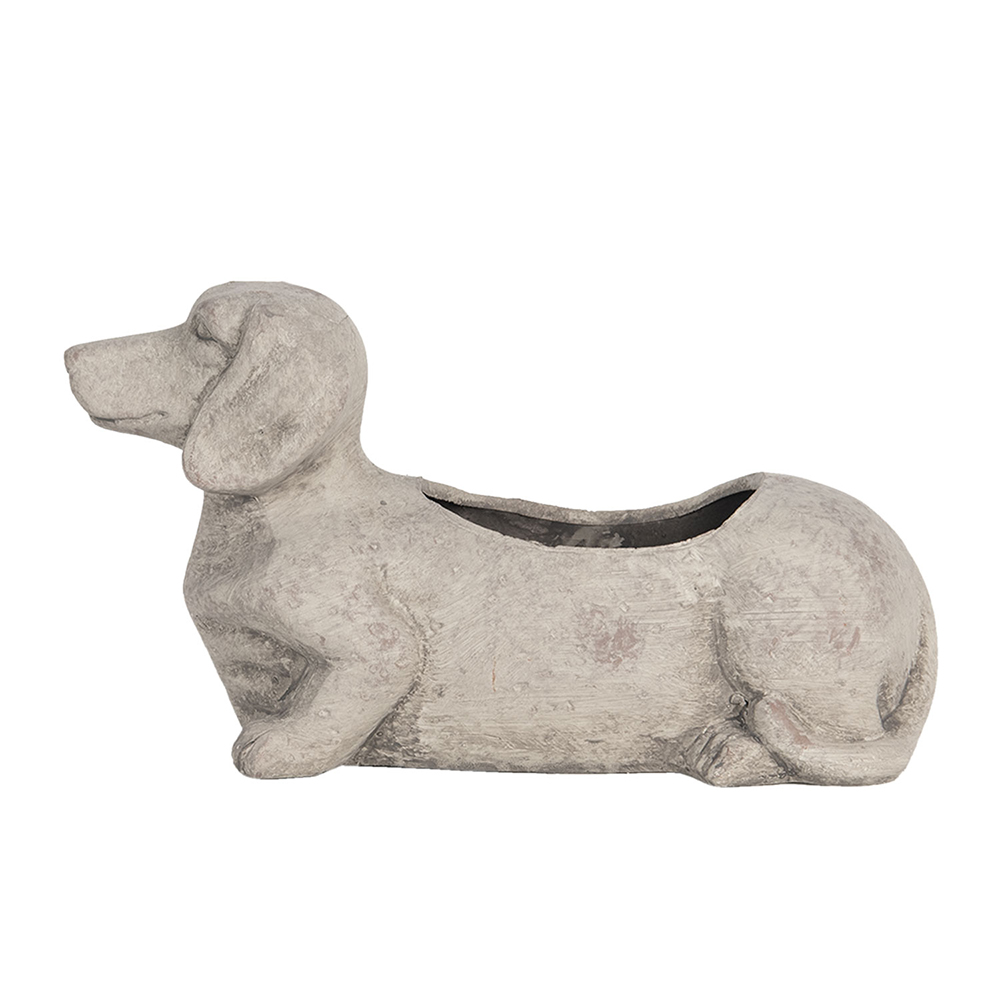 [6TE0305] Bloempot hond 24x9x13 cm