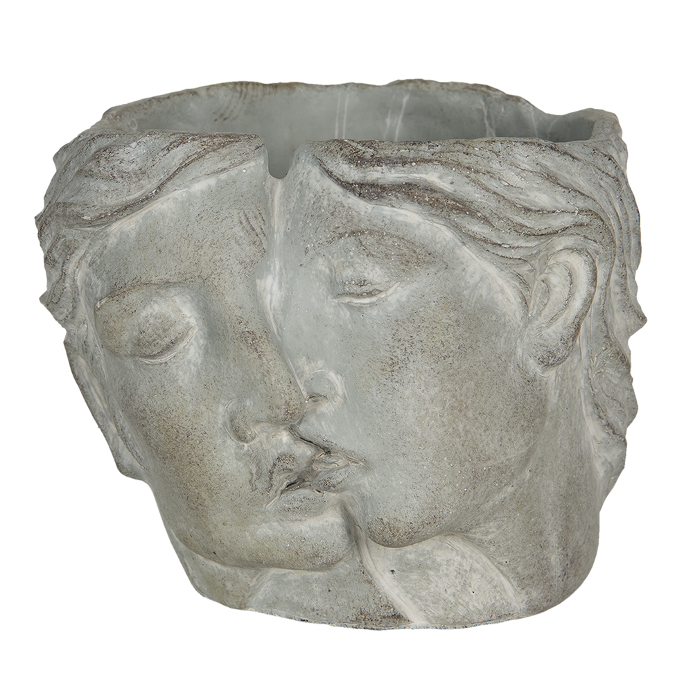 [6TE0319S] Blumentopf für Innen Grau 16x14x13 cm