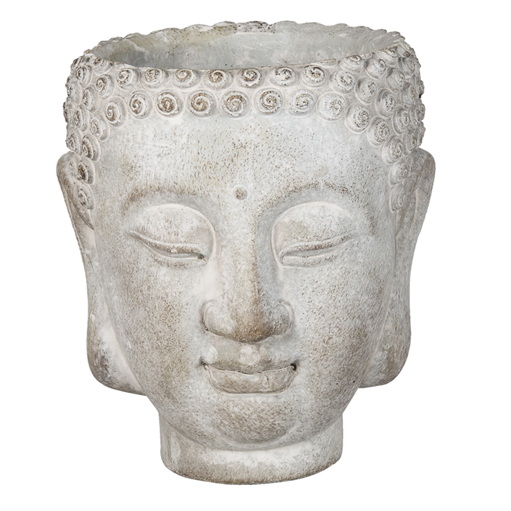 [6TE0364L] Bloempot Boeddha 15x14x17 cm