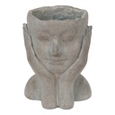 Pot de fleurs d'intérieur diriger Gris 16x16x22 cm