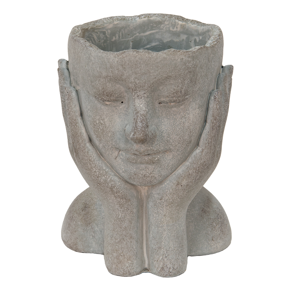 Pot de fleurs d'intérieur diriger Gris 16x16x22 cm