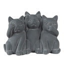 Decoration Cat Grey 22x10x16 cm