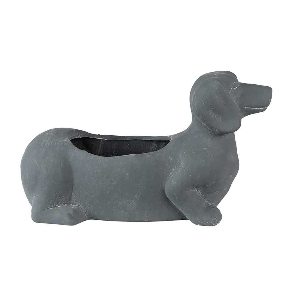 [6TE0479] Bloempot hond 30x12x16 cm
