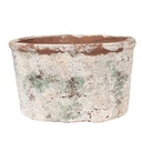Blumentopf für Innen Beige Grün 21x13x12 cm