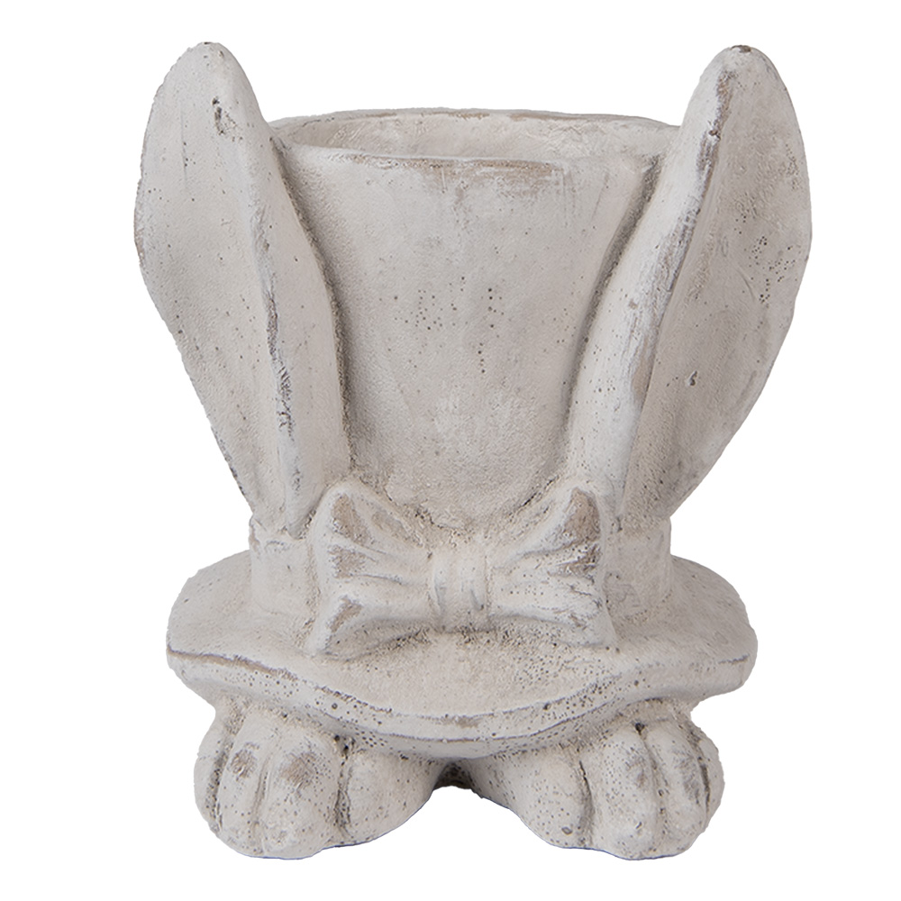 [6TE0553M] Vaso Porta Pianta Beige 17x16x19 cm