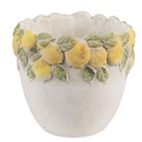 Blumentopf für Innen Weiß Gelb Ø 14x12 cm