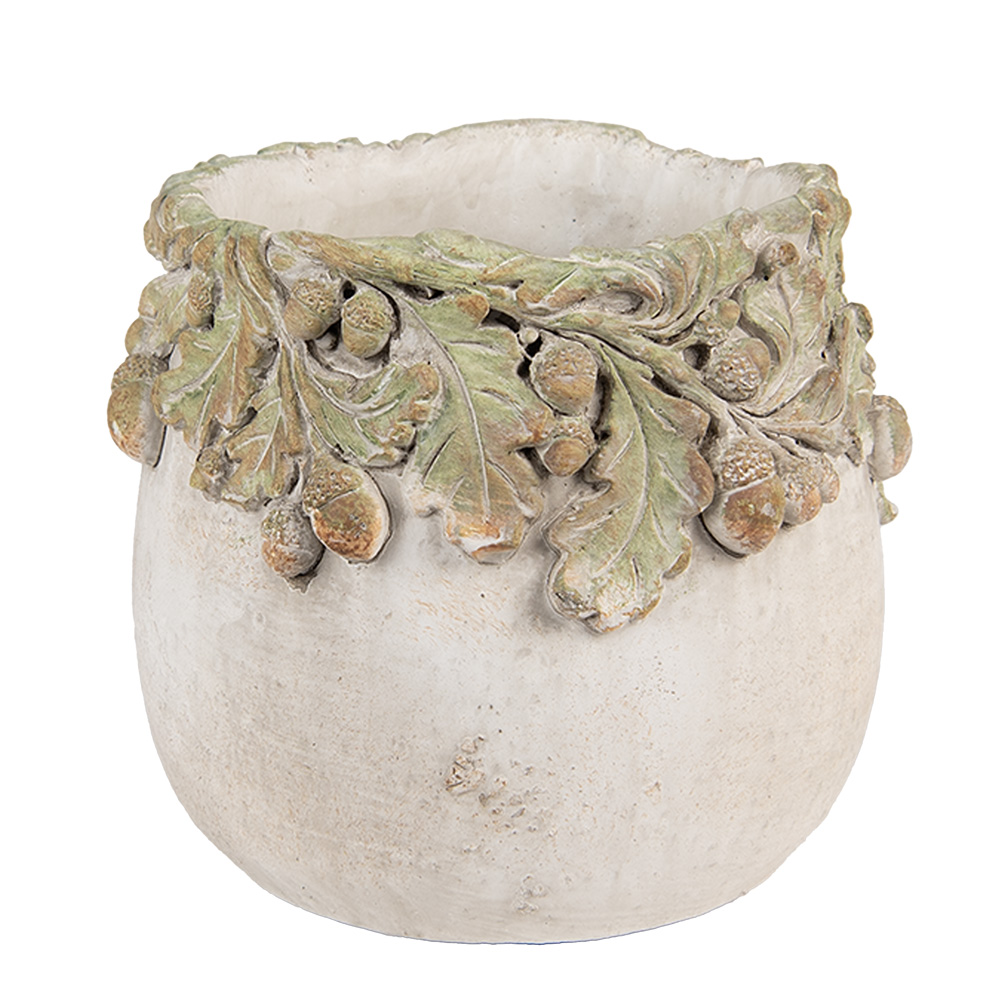 Pot de fleurs d'intérieur Beige Vert Ø 15x13 cm