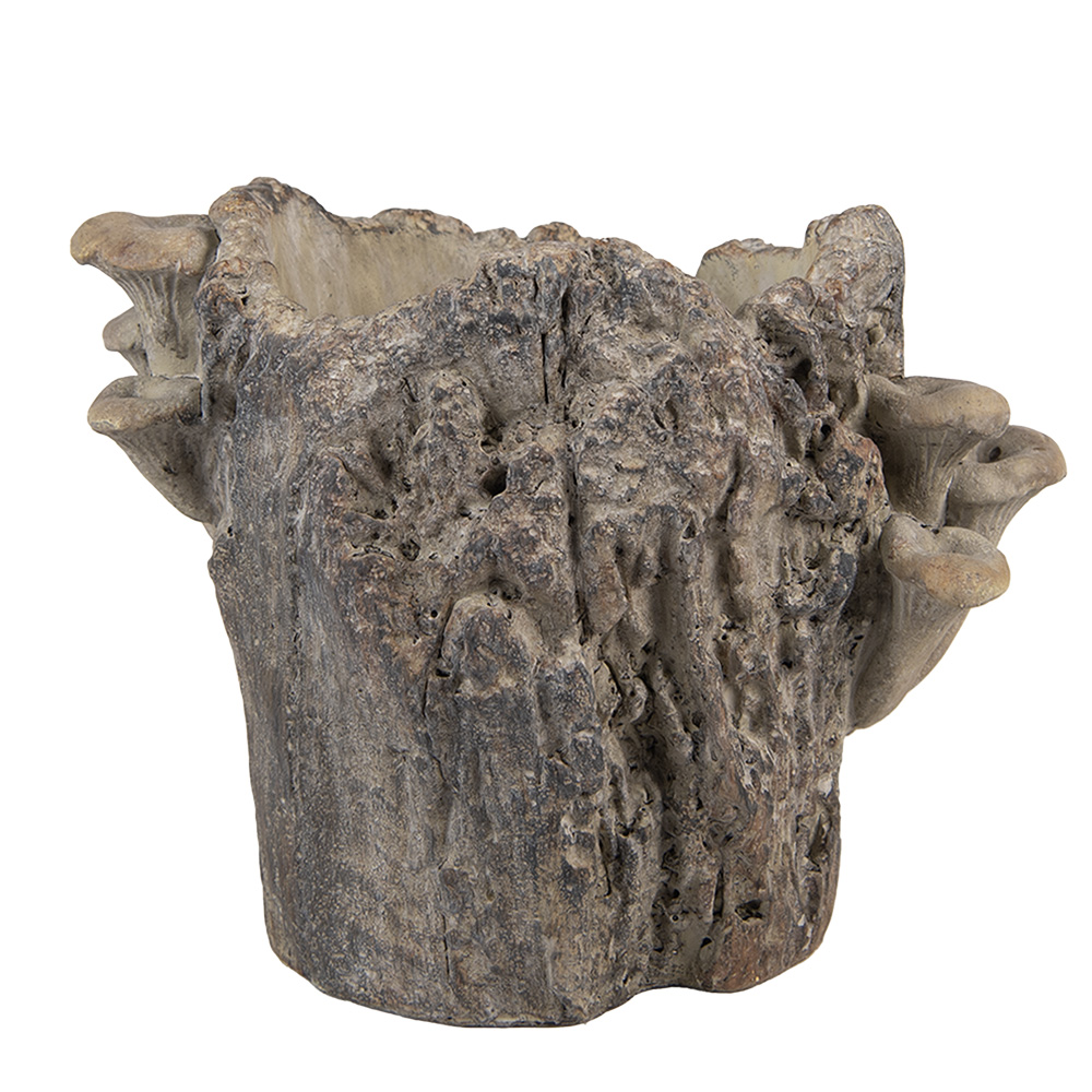 [6TE0577M] Blumentopf für Innen Braun Beige 24x18x18 cm