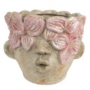 Flower Pot Inside Beige Pink 19x18x15 cm