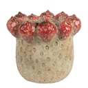 Blumentopf für Innen Beige Rot Ø 19x16 cm