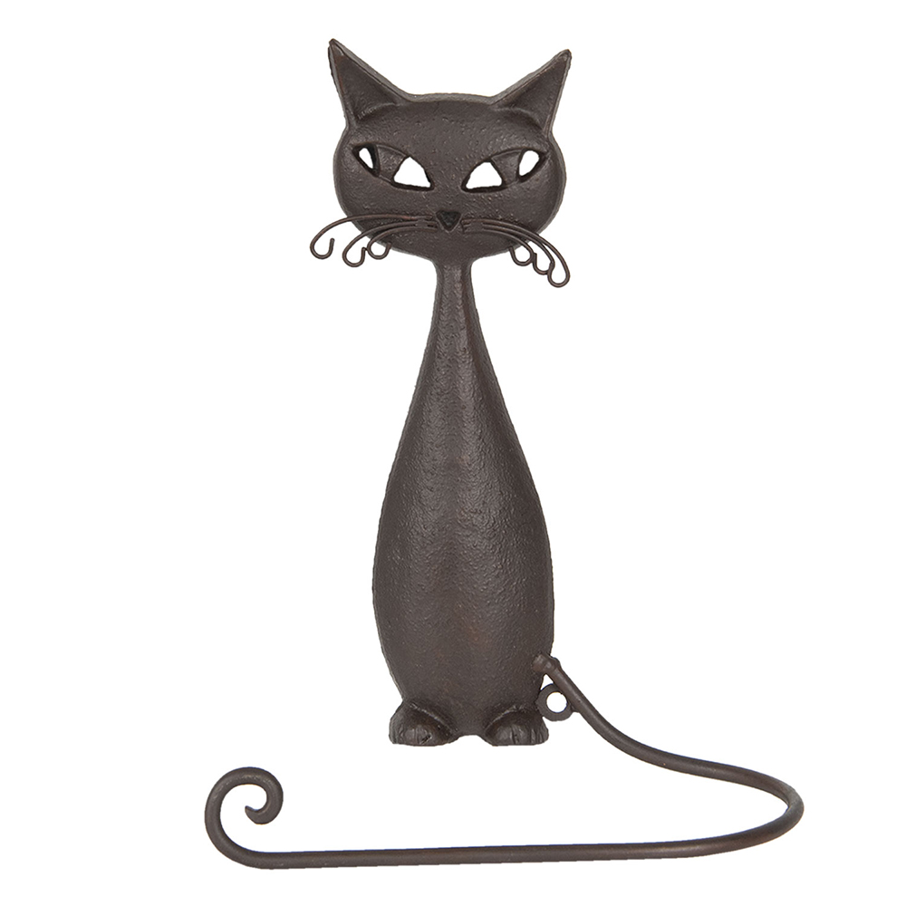 [6Y3175] Handdoekhouder kat 19x9x28 cm