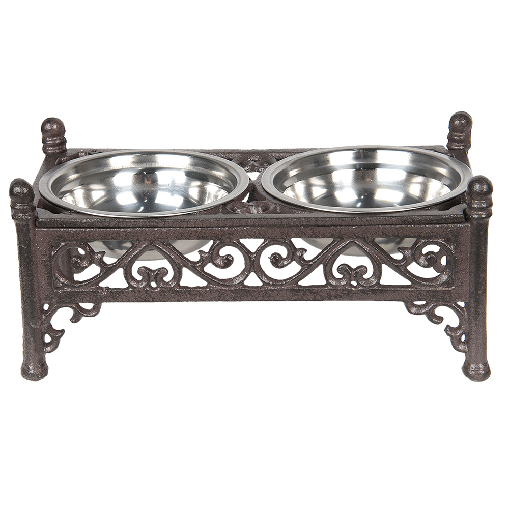 [6Y3198] Dieren voerbak 28x15x13 cm / 2x500 ml