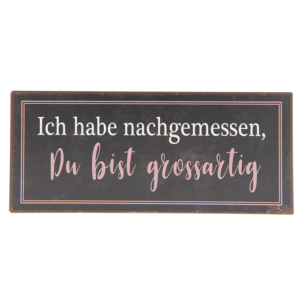 [6Y3250] Text Board Brown 30x1x13 cm