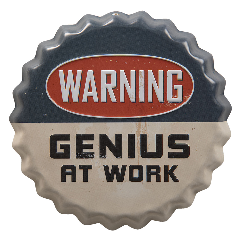 [6Y3419] Tekstbord Ø 13x2 cm