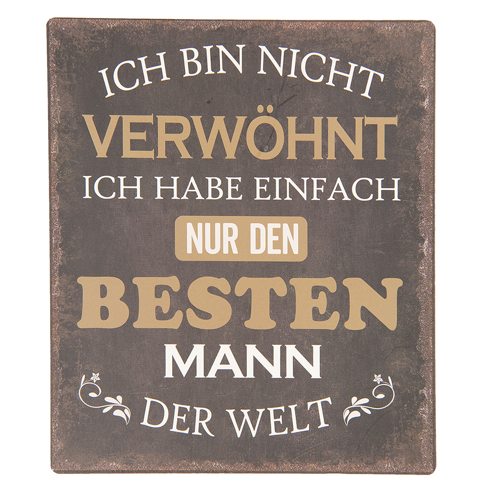 [6Y3645D] Plaque texte 13x1x15 cm
