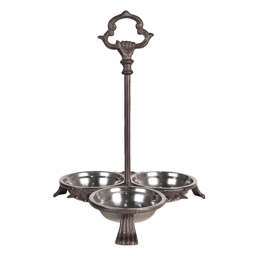 [6Y3664] Dieren voerbak 31x30x37 cm / 3x500 ml