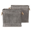 Decorazione ijzeren teil (2) 44x26x39 / 38x22x33 cm