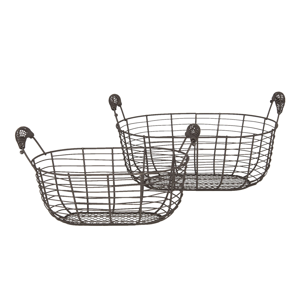 [6Y3770] Manden (2) 35x19x16 / 30x15x14 cm