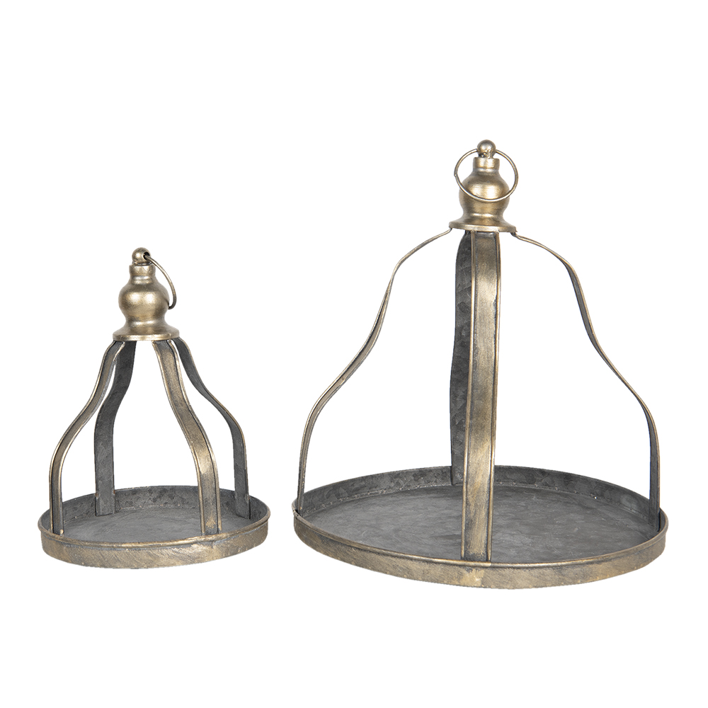 [6Y4183] Decoratieve schaal (2) Ø 29x31 / Ø 18x24 cm