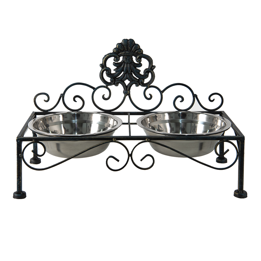 [6Y4682] Dieren voerbak 39x19x25 cm / 2x500 ml