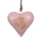 Decorative Hanger Heart Pink 15x5x15 cm