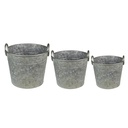 Decoratie planthouder (3) Ø 32x25 / Ø 29x23 / Ø 26x21 cm
