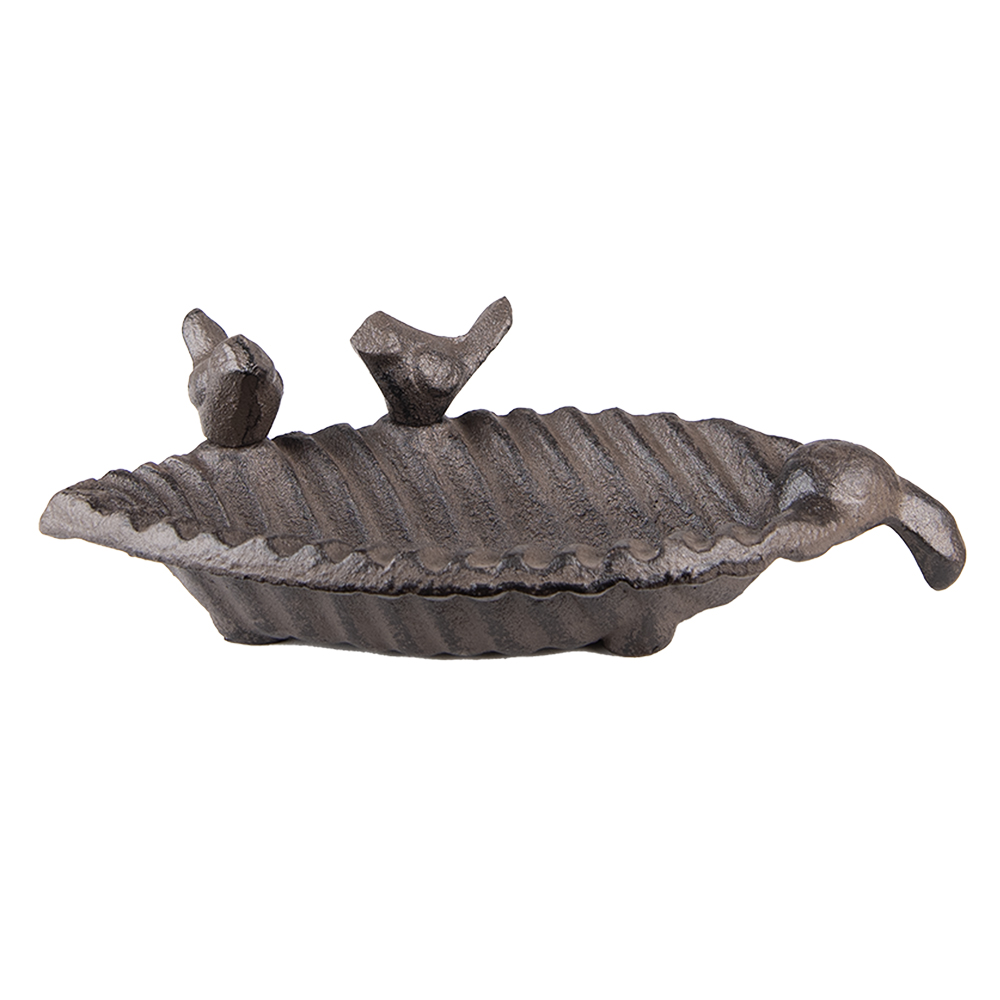 [6Y5286] Abbeveratoio per uccelli Foglia Marrone 19x10x5 cm