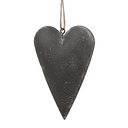 Décoration pendentif coeur Gris 11x2x8 cm