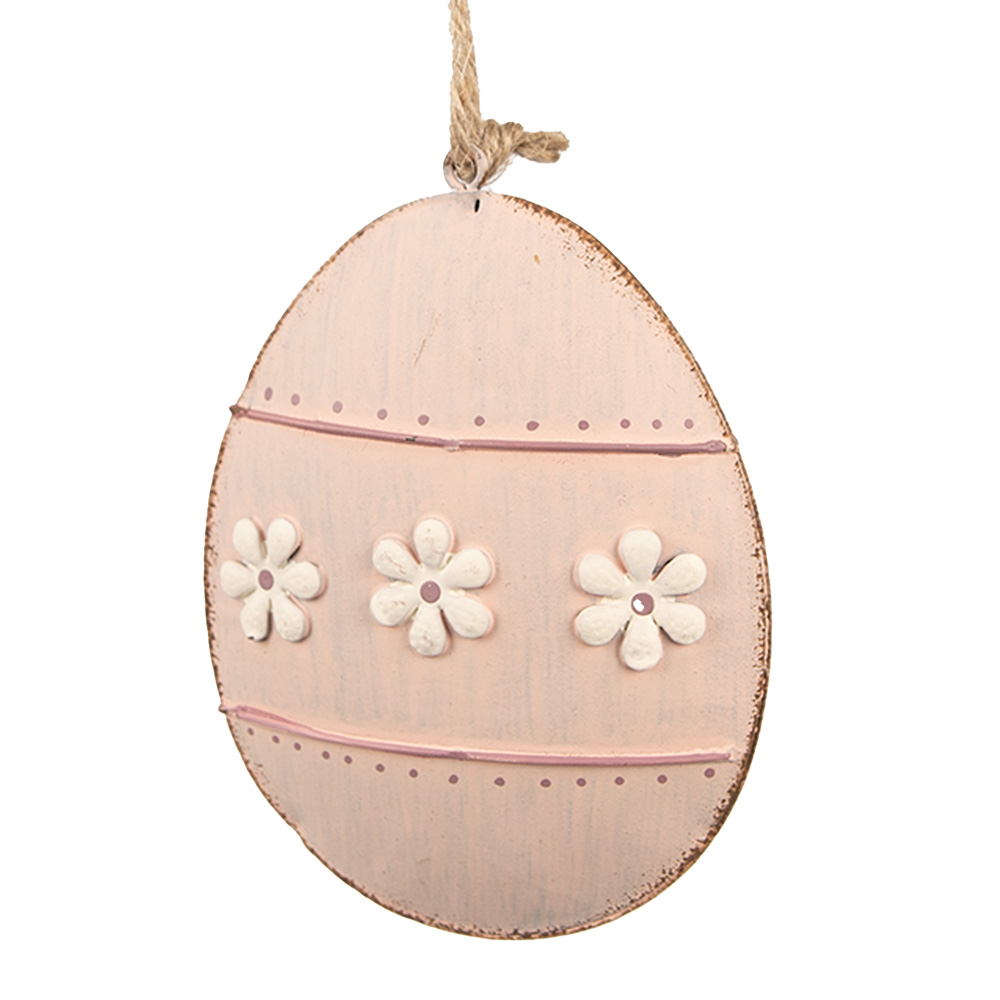 [6Y5576] Dekoration hänger Ei Rosa 10x2x8 cm