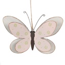 Pendentif Décoratif papillon Rose 22x4x14 cm