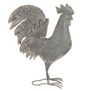Statua Decorativa Gallo Grigio 34x14x42 cm