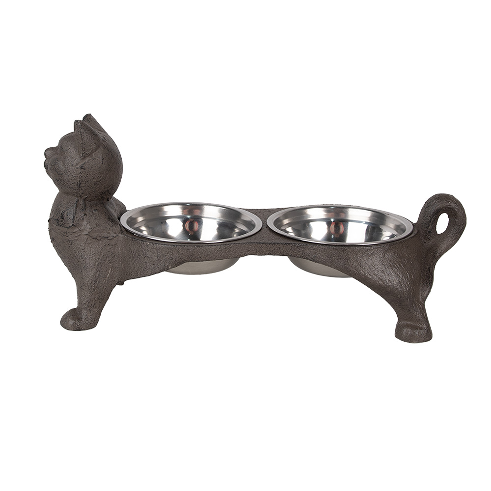 [6Y5641] Dieren voerbak 39x15x19 cm / 2x225 ml