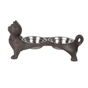 Mangeoire pour oiseaux Chat Marron 39x15x19 cm / 2x225 ml