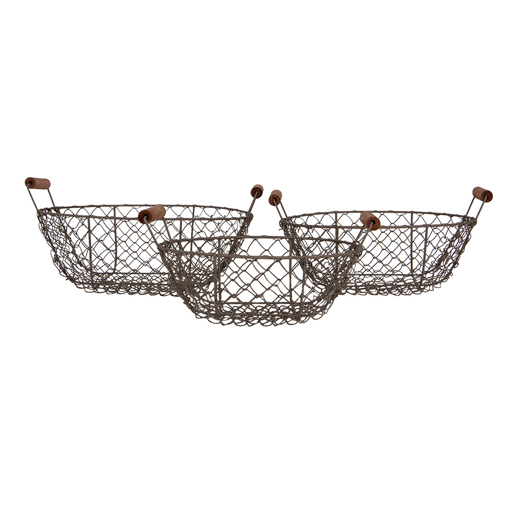 [6Y5716] Manden (3) Ø 27x9/14 / Ø 24x8/12 / Ø 21x7/11 cm