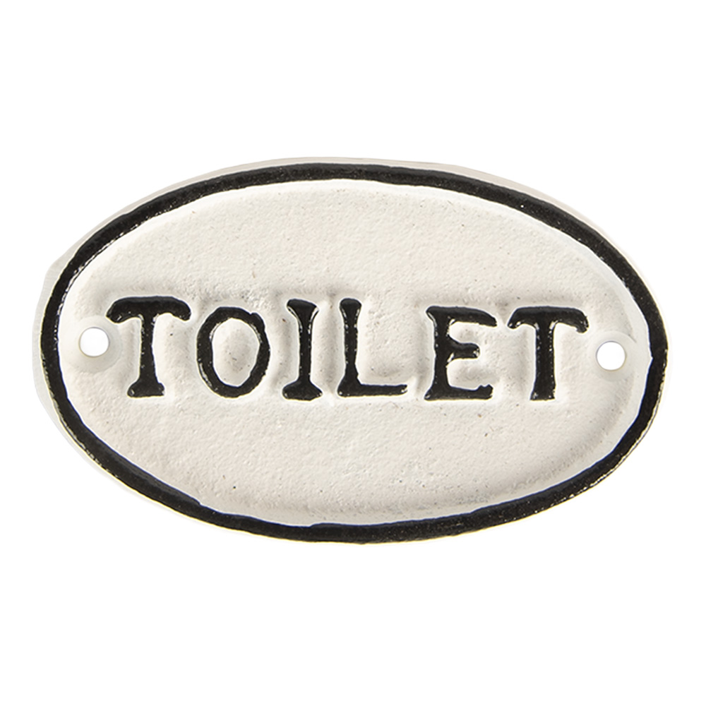 [6Y5768] Tekstbord Toilet 10x1x6 cm