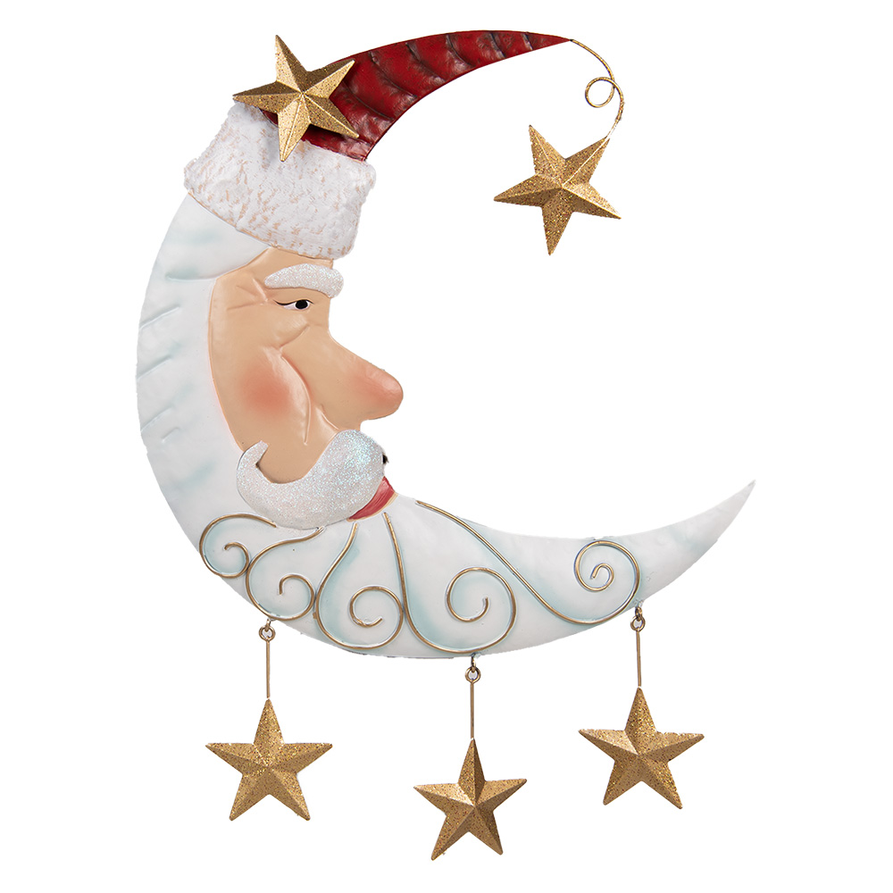 [6Y5810] Wanddecoratie kerstman 41x3x53 cm