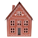Decoration House with LED Brown White 27x19x32 cm / 3x AAA