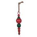 Pendentif de décoration Noël Rouge Vert Ø 8x33 cm