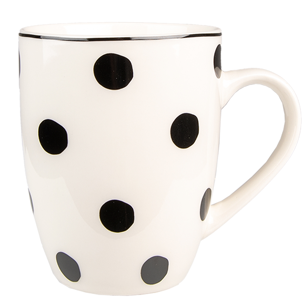 [BDMU] Becher Weiß, Schwarz 12x8x10 cm / 350 ml
